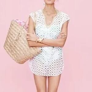 Lilly Pulitzer White Eyelet Swim Coverup